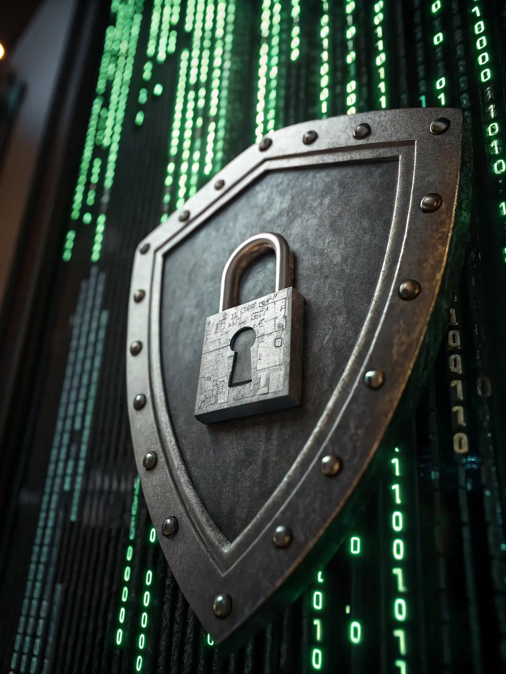 A digital illustration of data encryption, symbolizing the importance of data protection in cybersecurity.